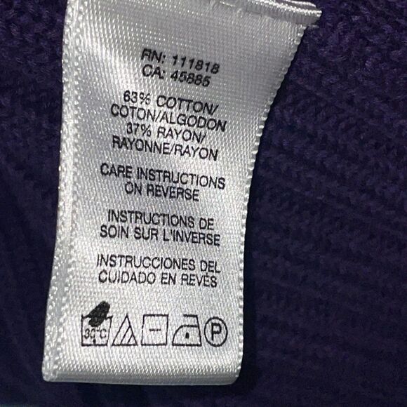 Michael Kors Cardigan Womens Size 1X Purple Open Front Sweater Cardigancore - Picture 6 of 10